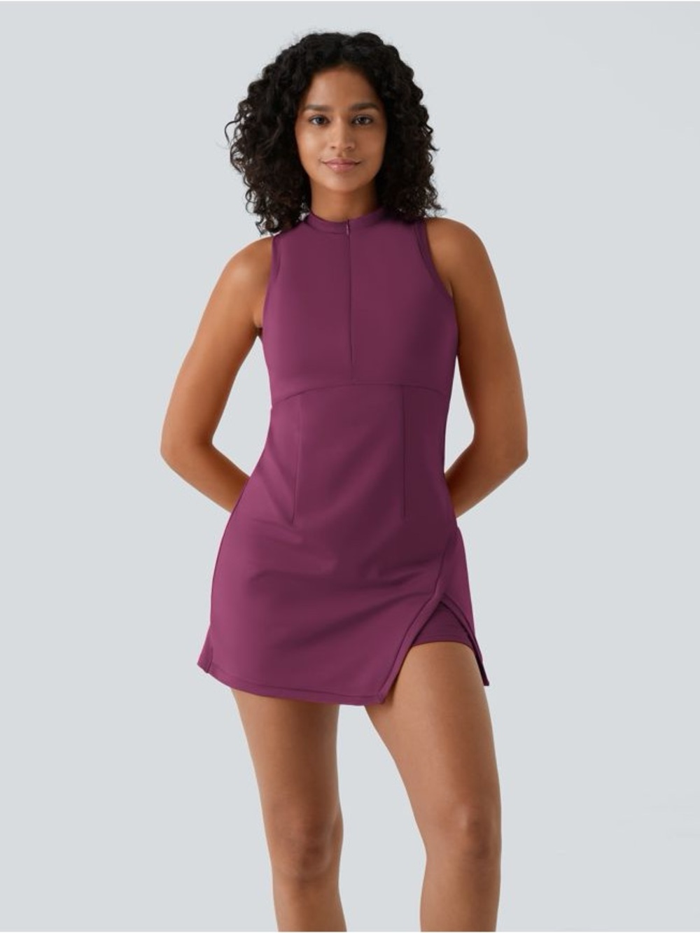 Halara NWT Zipper RacerPocket 2-Piece Mini Tennis Active Dress - Picture 3 of 5
